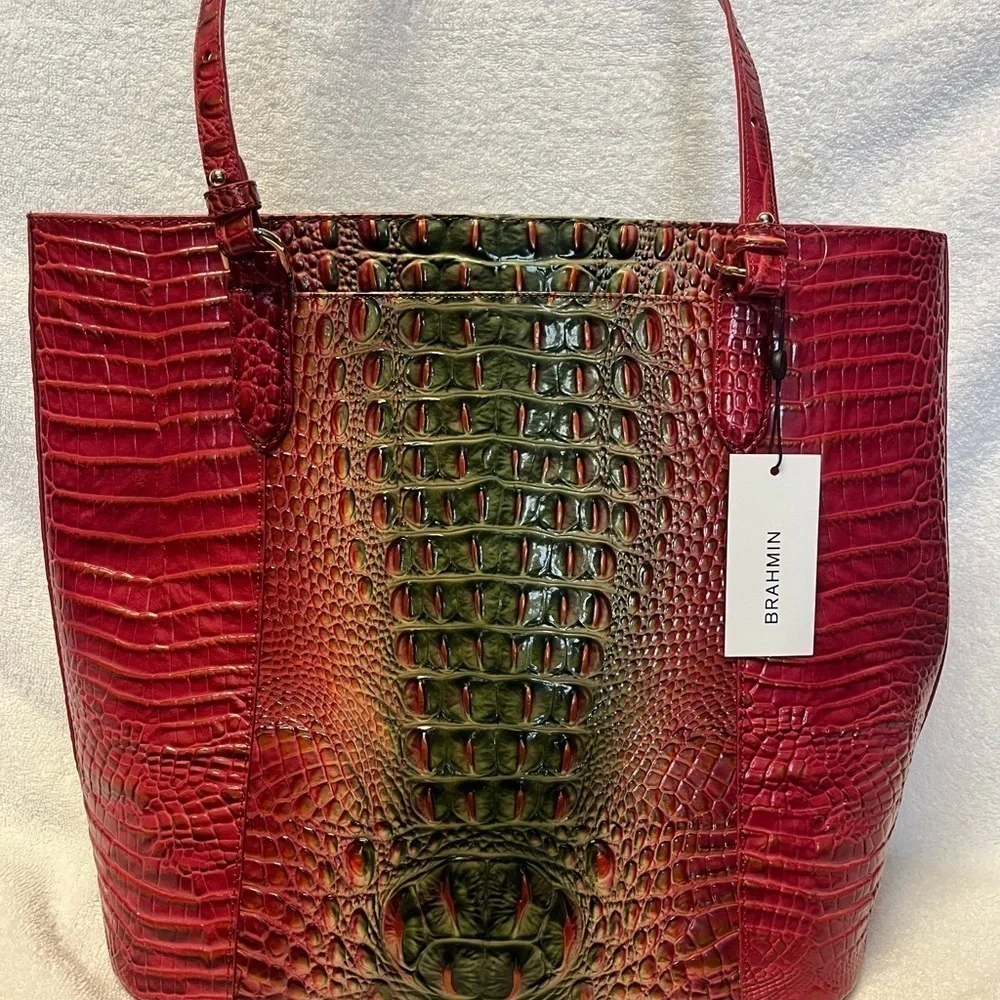 Brahmin Abigail Tote Garland Ombre Melbourne Leather NWT